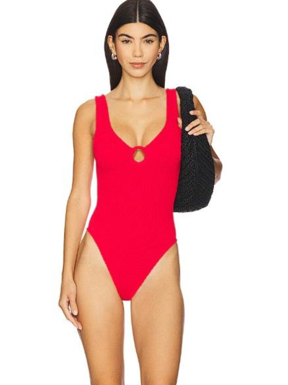HUNZA G Women's Celine One Piece Swimsuit in Red